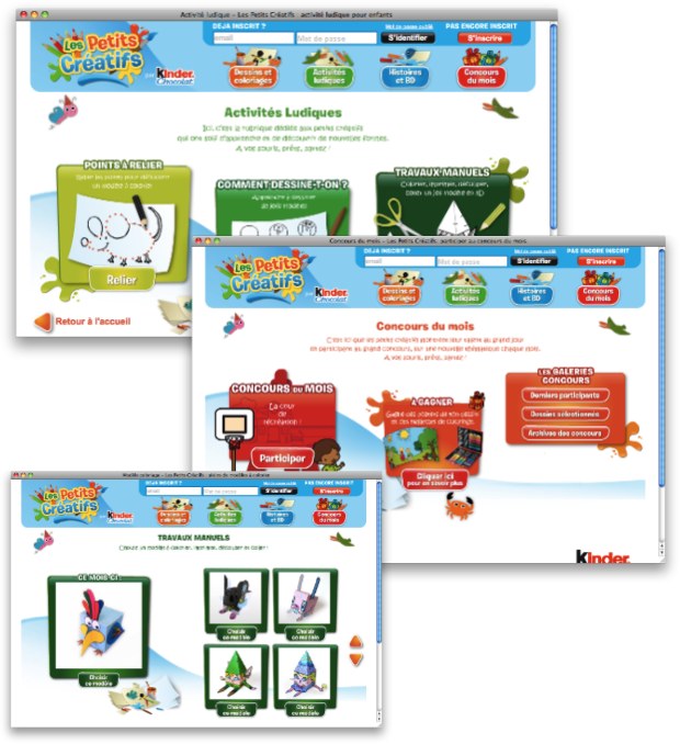 Quelques pages de Kinder Chocolat Kinder Chocolat
